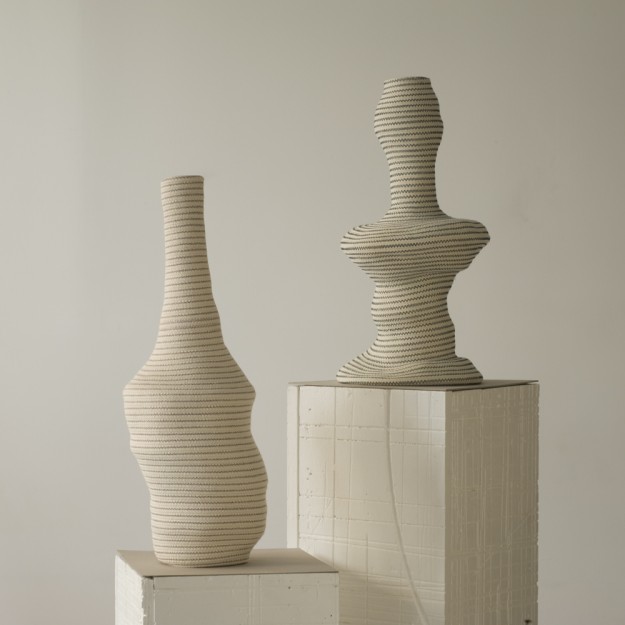 Bertrand Alberge - plasticien - sculpture de coton - "Deux sculptures"